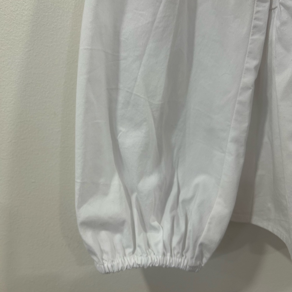 Express White Blouse with Black Lace-Up Detail size M - Picture 5 of 7